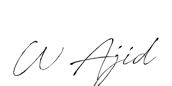 Antro_Vectra is a professional signature style that is perfect for those who want to add a touch of class to their signature. It is also a great choice for those who want to make their signature more unique. Get W Ajid name to fancy signature for free. W Ajid signature style 6 images and pictures png