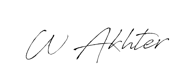 You should practise on your own different ways (Antro_Vectra) to write your name (W Akhter) in signature. don't let someone else do it for you. W Akhter signature style 6 images and pictures png