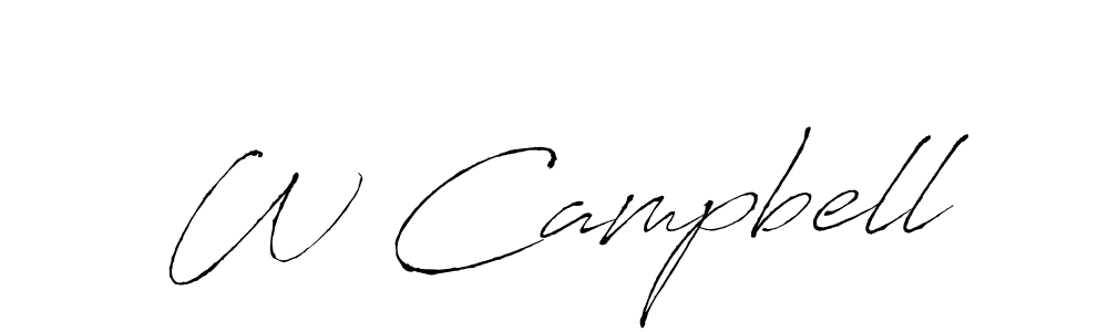 How to make W Campbell signature? Antro_Vectra is a professional autograph style. Create handwritten signature for W Campbell name. W Campbell signature style 6 images and pictures png