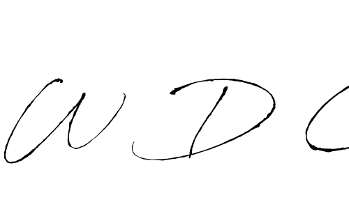 Use a signature maker to create a handwritten signature online. With this signature software, you can design (Antro_Vectra) your own signature for name W D C. W D C signature style 6 images and pictures png