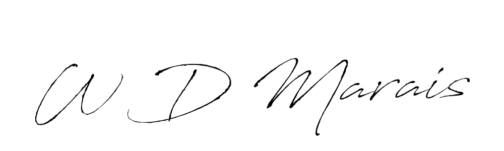 The best way (Antro_Vectra) to make a short signature is to pick only two or three words in your name. The name W D Marais include a total of six letters. For converting this name. W D Marais signature style 6 images and pictures png