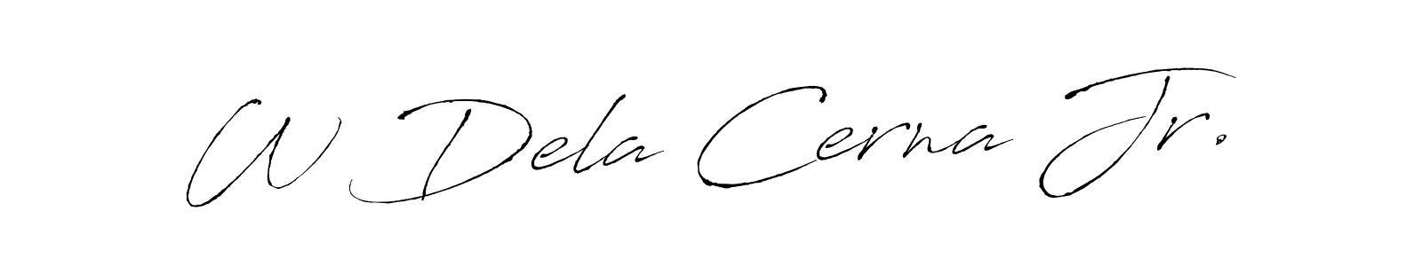 W Dela Cerna Jr. stylish signature style. Best Handwritten Sign (Antro_Vectra) for my name. Handwritten Signature Collection Ideas for my name W Dela Cerna Jr.. W Dela Cerna Jr. signature style 6 images and pictures png