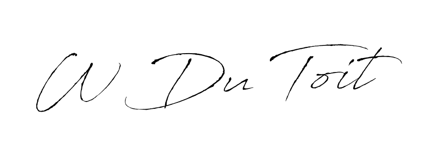 if you are searching for the best signature style for your name W Du Toit. so please give up your signature search. here we have designed multiple signature styles  using Antro_Vectra. W Du Toit signature style 6 images and pictures png