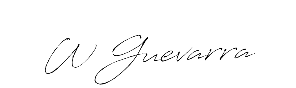 You should practise on your own different ways (Antro_Vectra) to write your name (W Guevarra) in signature. don't let someone else do it for you. W Guevarra signature style 6 images and pictures png
