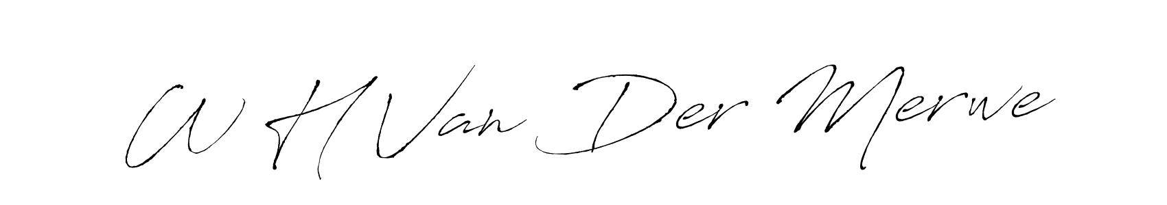 Antro_Vectra is a professional signature style that is perfect for those who want to add a touch of class to their signature. It is also a great choice for those who want to make their signature more unique. Get W H Van Der Merwe name to fancy signature for free. W H Van Der Merwe signature style 6 images and pictures png
