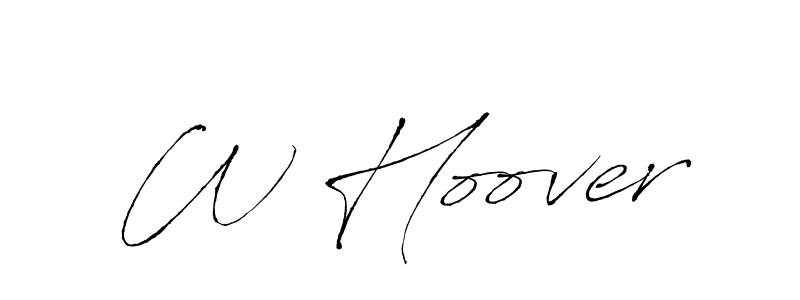 Use a signature maker to create a handwritten signature online. With this signature software, you can design (Antro_Vectra) your own signature for name W Hoover. W Hoover signature style 6 images and pictures png