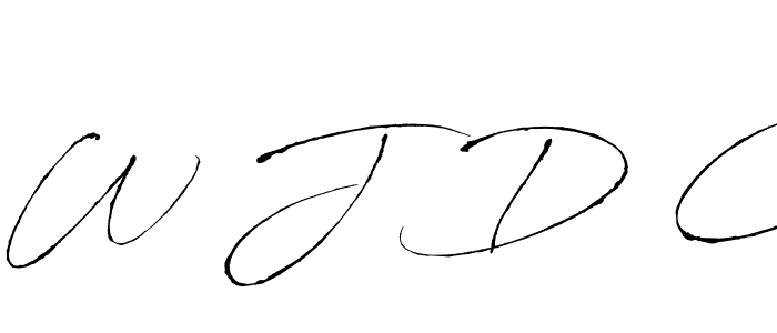 How to make W J D C name signature. Use Antro_Vectra style for creating short signs online. This is the latest handwritten sign. W J D C signature style 6 images and pictures png