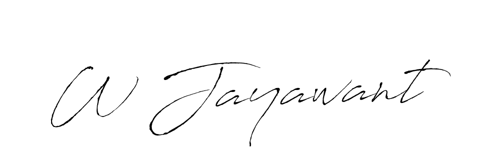 How to make W Jayawant signature? Antro_Vectra is a professional autograph style. Create handwritten signature for W Jayawant name. W Jayawant signature style 6 images and pictures png