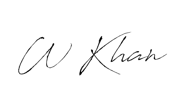 How to Draw W Khan signature style? Antro_Vectra is a latest design signature styles for name W Khan. W Khan signature style 6 images and pictures png