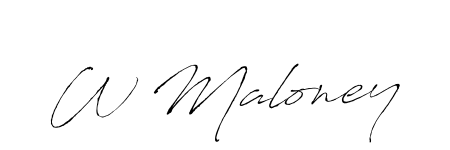 Antro_Vectra is a professional signature style that is perfect for those who want to add a touch of class to their signature. It is also a great choice for those who want to make their signature more unique. Get W Maloney name to fancy signature for free. W Maloney signature style 6 images and pictures png