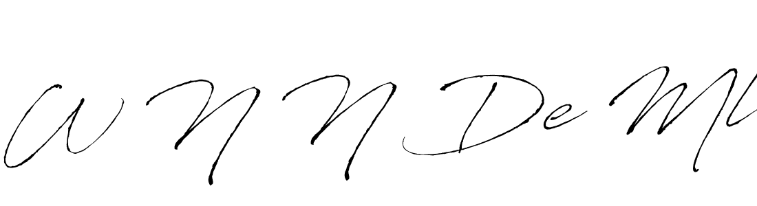 Create a beautiful signature design for name W N N De Ml. With this signature (Antro_Vectra) fonts, you can make a handwritten signature for free. W N N De Ml signature style 6 images and pictures png