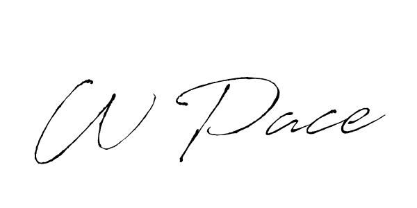 How to make W Pace signature? Antro_Vectra is a professional autograph style. Create handwritten signature for W Pace name. W Pace signature style 6 images and pictures png