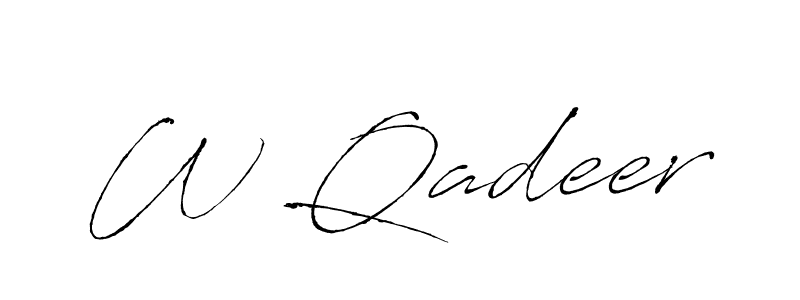 if you are searching for the best signature style for your name W Qadeer. so please give up your signature search. here we have designed multiple signature styles  using Antro_Vectra. W Qadeer signature style 6 images and pictures png