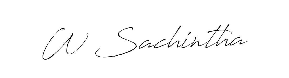 Use a signature maker to create a handwritten signature online. With this signature software, you can design (Antro_Vectra) your own signature for name W Sachintha. W Sachintha signature style 6 images and pictures png