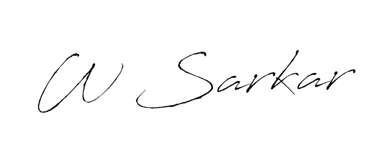 You should practise on your own different ways (Antro_Vectra) to write your name (W Sarkar) in signature. don't let someone else do it for you. W Sarkar signature style 6 images and pictures png