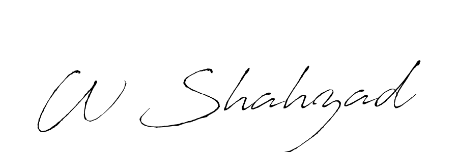 W Shahzad stylish signature style. Best Handwritten Sign (Antro_Vectra) for my name. Handwritten Signature Collection Ideas for my name W Shahzad. W Shahzad signature style 6 images and pictures png