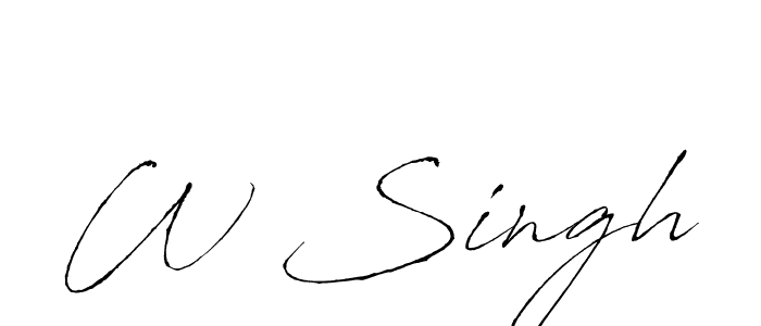 You should practise on your own different ways (Antro_Vectra) to write your name (W Singh) in signature. don't let someone else do it for you. W Singh signature style 6 images and pictures png