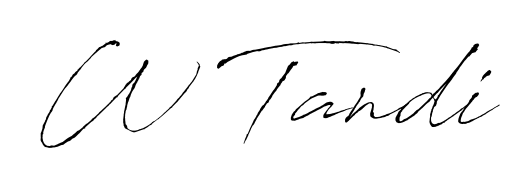 Design your own signature with our free online signature maker. With this signature software, you can create a handwritten (Antro_Vectra) signature for name W Tandi. W Tandi signature style 6 images and pictures png