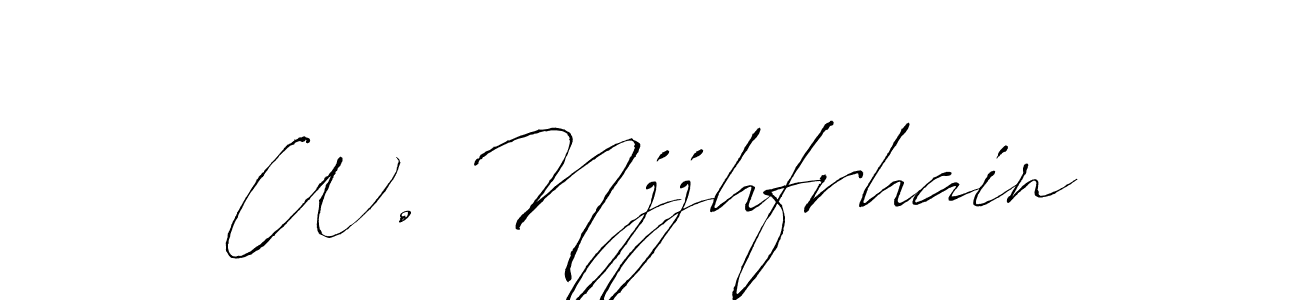 if you are searching for the best signature style for your name W. Njjhfrhain. so please give up your signature search. here we have designed multiple signature styles  using Antro_Vectra. W. Njjhfrhain signature style 6 images and pictures png