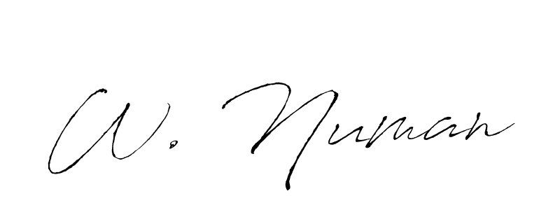 W. Numan stylish signature style. Best Handwritten Sign (Antro_Vectra) for my name. Handwritten Signature Collection Ideas for my name W. Numan. W. Numan signature style 6 images and pictures png