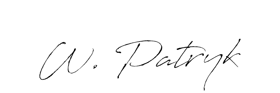 W. Patryk stylish signature style. Best Handwritten Sign (Antro_Vectra) for my name. Handwritten Signature Collection Ideas for my name W. Patryk. W. Patryk signature style 6 images and pictures png