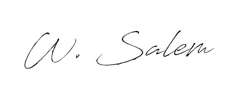 if you are searching for the best signature style for your name W. Salem. so please give up your signature search. here we have designed multiple signature styles  using Antro_Vectra. W. Salem signature style 6 images and pictures png