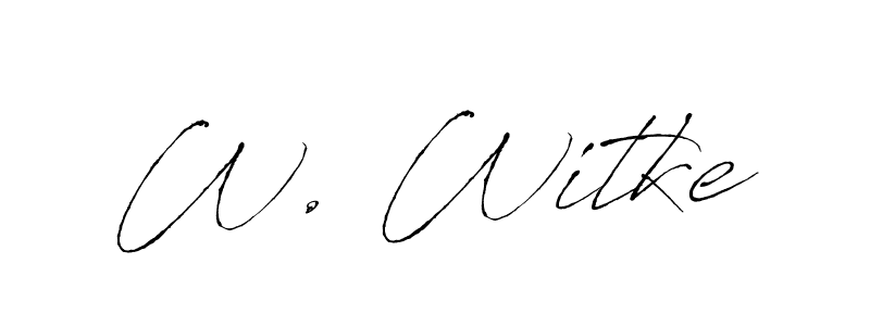 Design your own signature with our free online signature maker. With this signature software, you can create a handwritten (Antro_Vectra) signature for name W. Witke. W. Witke signature style 6 images and pictures png