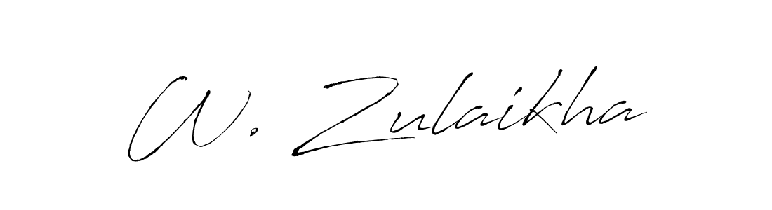 Once you've used our free online signature maker to create your best signature Antro_Vectra style, it's time to enjoy all of the benefits that W. Zulaikha name signing documents. W. Zulaikha signature style 6 images and pictures png