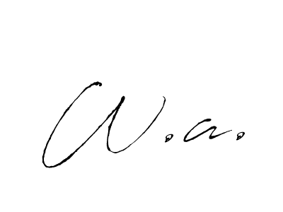 You should practise on your own different ways (Antro_Vectra) to write your name (W.a.) in signature. don't let someone else do it for you. W.a. signature style 6 images and pictures png