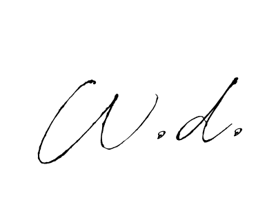How to Draw W.d. signature style? Antro_Vectra is a latest design signature styles for name W.d.. W.d. signature style 6 images and pictures png
