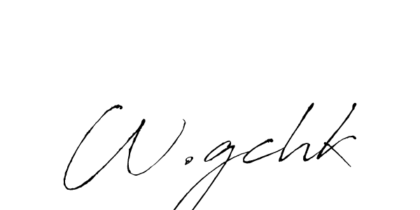 W.gchk stylish signature style. Best Handwritten Sign (Antro_Vectra) for my name. Handwritten Signature Collection Ideas for my name W.gchk. W.gchk signature style 6 images and pictures png