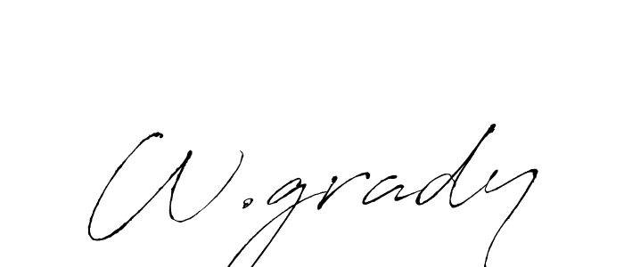 How to make W.grady signature? Antro_Vectra is a professional autograph style. Create handwritten signature for W.grady name. W.grady signature style 6 images and pictures png