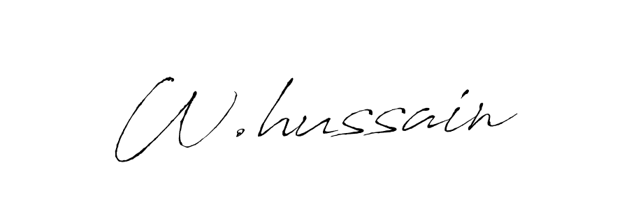 W.hussain stylish signature style. Best Handwritten Sign (Antro_Vectra) for my name. Handwritten Signature Collection Ideas for my name W.hussain. W.hussain signature style 6 images and pictures png