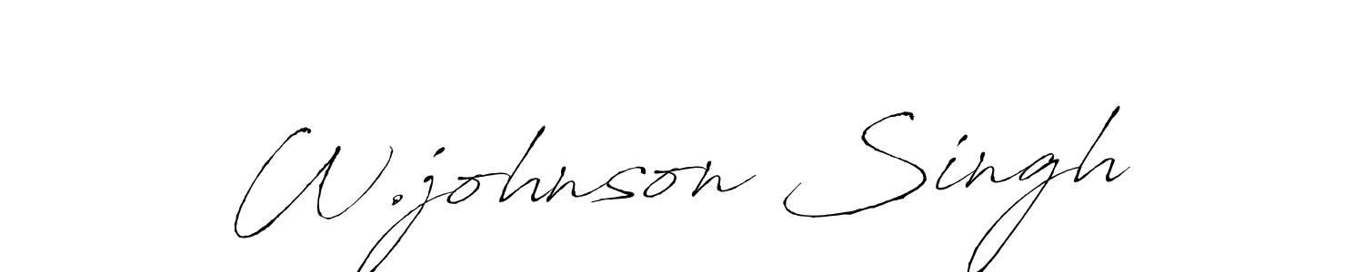 How to Draw W.johnson Singh signature style? Antro_Vectra is a latest design signature styles for name W.johnson Singh. W.johnson Singh signature style 6 images and pictures png