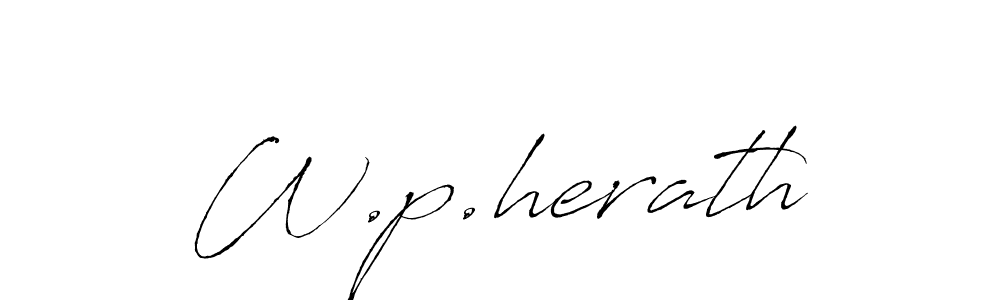 The best way (Antro_Vectra) to make a short signature is to pick only two or three words in your name. The name W.p.herath include a total of six letters. For converting this name. W.p.herath signature style 6 images and pictures png