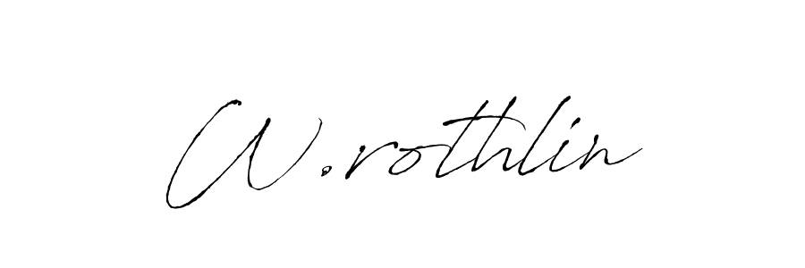 Make a beautiful signature design for name W.rothlin. With this signature (Antro_Vectra) style, you can create a handwritten signature for free. W.rothlin signature style 6 images and pictures png