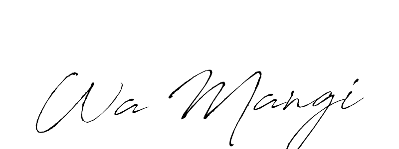 Also we have Wa Mangi name is the best signature style. Create professional handwritten signature collection using Antro_Vectra autograph style. Wa Mangi signature style 6 images and pictures png