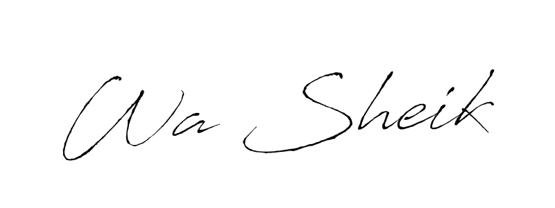 How to make Wa Sheik signature? Antro_Vectra is a professional autograph style. Create handwritten signature for Wa Sheik name. Wa Sheik signature style 6 images and pictures png