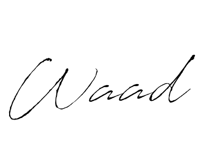 Use a signature maker to create a handwritten signature online. With this signature software, you can design (Antro_Vectra) your own signature for name Waad. Waad signature style 6 images and pictures png