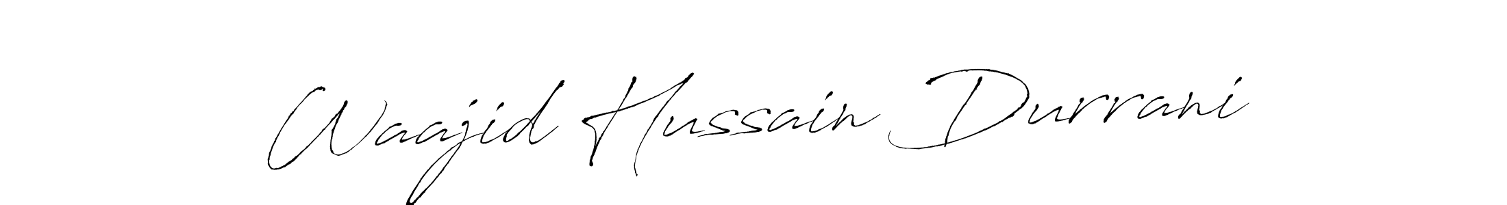 How to make Waajid Hussain Durrani signature? Antro_Vectra is a professional autograph style. Create handwritten signature for Waajid Hussain Durrani name. Waajid Hussain Durrani signature style 6 images and pictures png