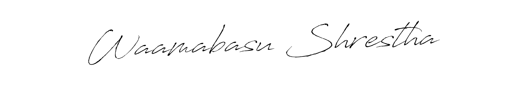Design your own signature with our free online signature maker. With this signature software, you can create a handwritten (Antro_Vectra) signature for name Waamabasu Shrestha. Waamabasu Shrestha signature style 6 images and pictures png