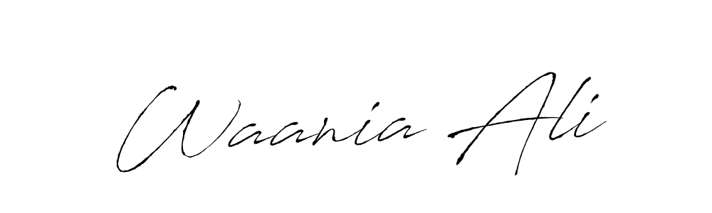 Design your own signature with our free online signature maker. With this signature software, you can create a handwritten (Antro_Vectra) signature for name Waania Ali. Waania Ali signature style 6 images and pictures png