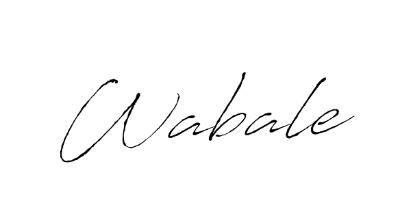 Make a beautiful signature design for name Wabale. With this signature (Antro_Vectra) style, you can create a handwritten signature for free. Wabale signature style 6 images and pictures png