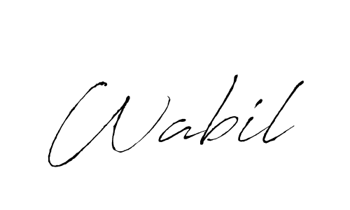 Design your own signature with our free online signature maker. With this signature software, you can create a handwritten (Antro_Vectra) signature for name Wabil. Wabil signature style 6 images and pictures png