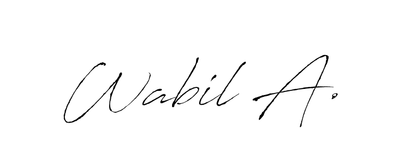 Create a beautiful signature design for name Wabil A.. With this signature (Antro_Vectra) fonts, you can make a handwritten signature for free. Wabil A. signature style 6 images and pictures png