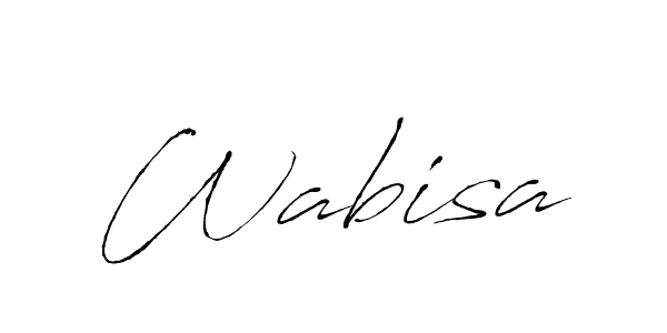 Use a signature maker to create a handwritten signature online. With this signature software, you can design (Antro_Vectra) your own signature for name Wabisa. Wabisa signature style 6 images and pictures png