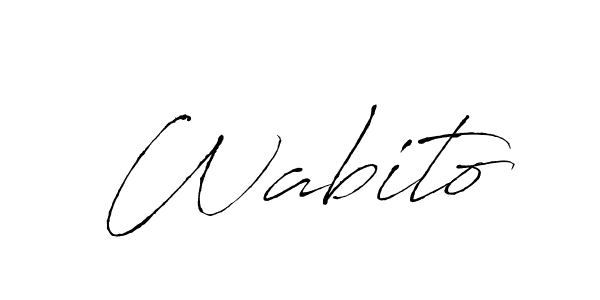 Make a beautiful signature design for name Wabito. With this signature (Antro_Vectra) style, you can create a handwritten signature for free. Wabito signature style 6 images and pictures png