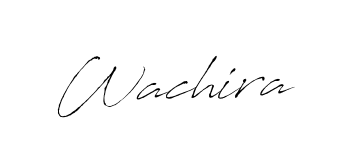 Design your own signature with our free online signature maker. With this signature software, you can create a handwritten (Antro_Vectra) signature for name Wachira. Wachira signature style 6 images and pictures png