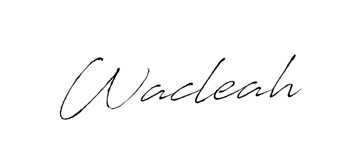 Antro_Vectra is a professional signature style that is perfect for those who want to add a touch of class to their signature. It is also a great choice for those who want to make their signature more unique. Get Wacleah name to fancy signature for free. Wacleah signature style 6 images and pictures png