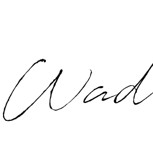 Make a beautiful signature design for name Wad. With this signature (Antro_Vectra) style, you can create a handwritten signature for free. Wad signature style 6 images and pictures png